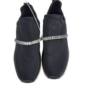 NORDSTROM RACK Lisbon Slip-on Sneakers Black Crystal Rhinestones Womens Size 9.5